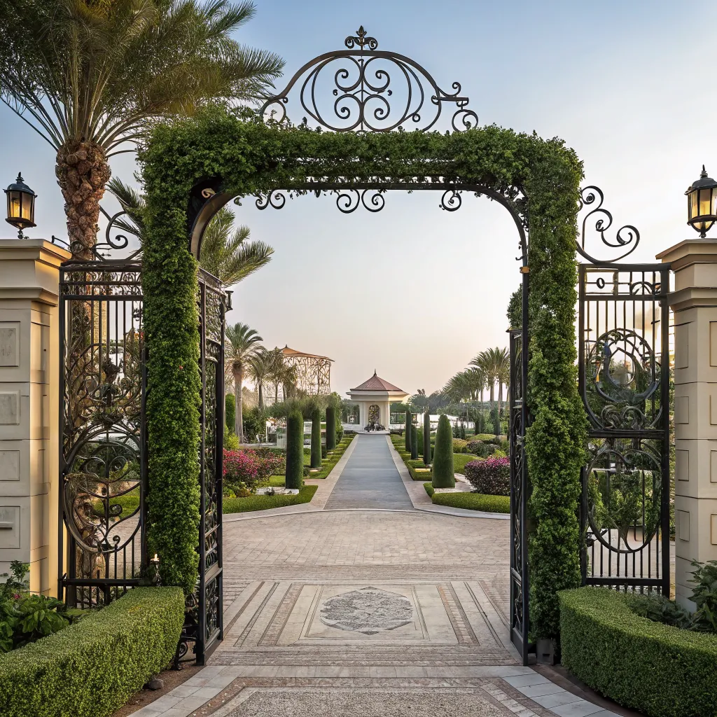 Luxury resort entrance gate